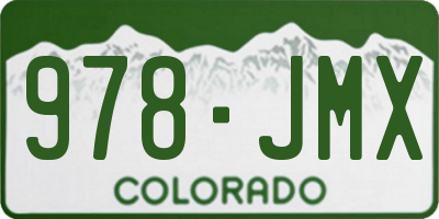 CO license plate 978JMX