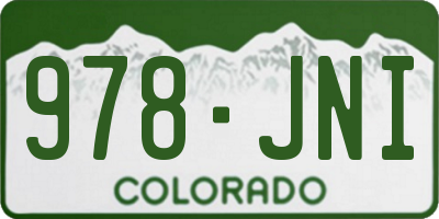 CO license plate 978JNI