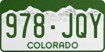 CO license plate 978JQY