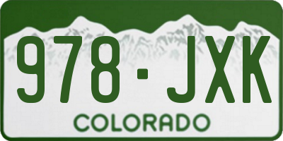 CO license plate 978JXK