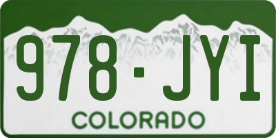 CO license plate 978JYI