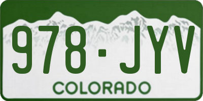 CO license plate 978JYV