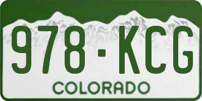 CO license plate 978KCG