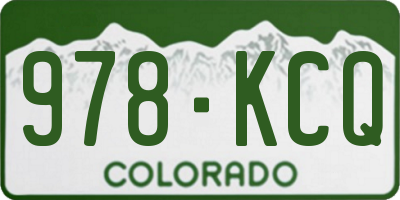 CO license plate 978KCQ