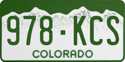 CO license plate 978KCS