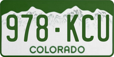 CO license plate 978KCU