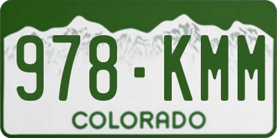 CO license plate 978KMM