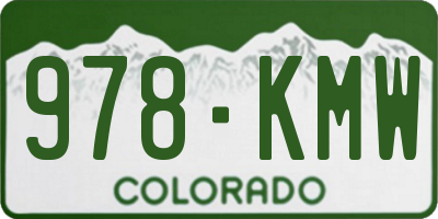 CO license plate 978KMW