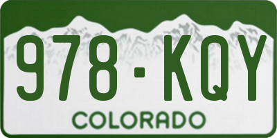 CO license plate 978KQY