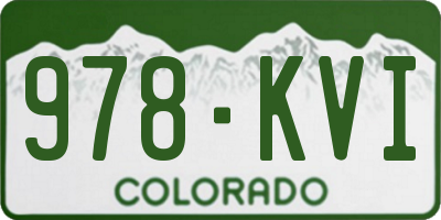 CO license plate 978KVI