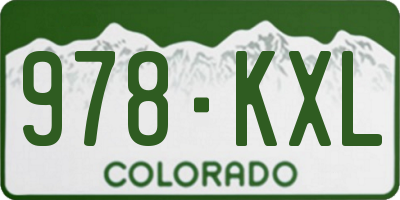 CO license plate 978KXL
