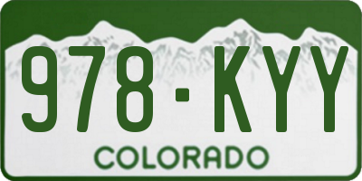 CO license plate 978KYY