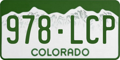 CO license plate 978LCP