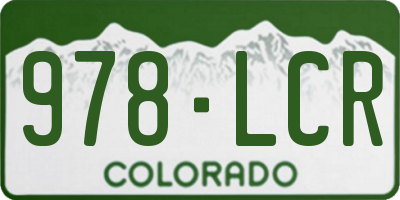 CO license plate 978LCR