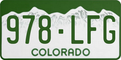 CO license plate 978LFG