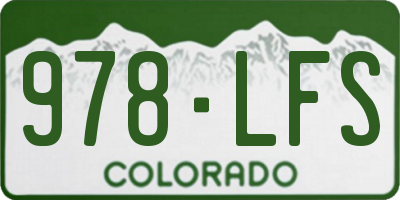 CO license plate 978LFS