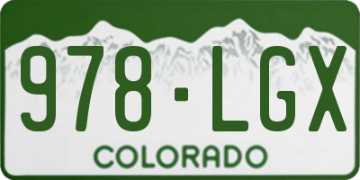 CO license plate 978LGX