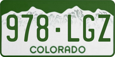 CO license plate 978LGZ