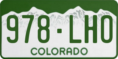 CO license plate 978LHO