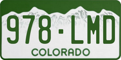 CO license plate 978LMD