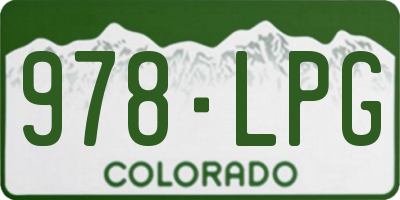 CO license plate 978LPG