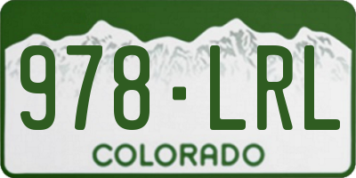 CO license plate 978LRL