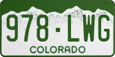 CO license plate 978LWG