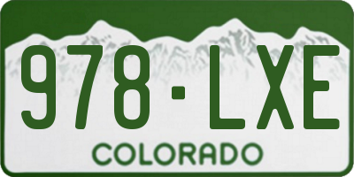 CO license plate 978LXE