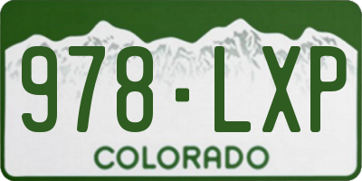 CO license plate 978LXP