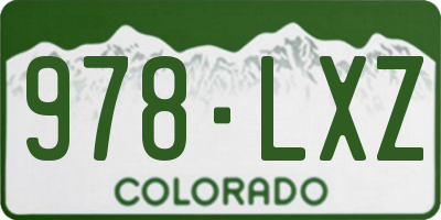 CO license plate 978LXZ