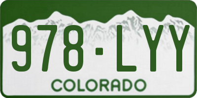 CO license plate 978LYY