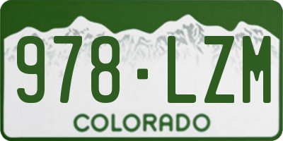 CO license plate 978LZM