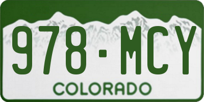 CO license plate 978MCY