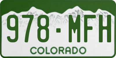 CO license plate 978MFH
