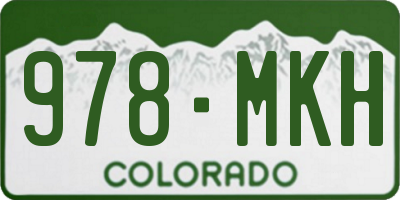 CO license plate 978MKH