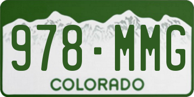 CO license plate 978MMG