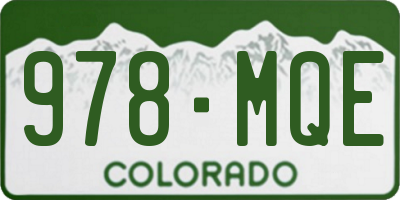 CO license plate 978MQE