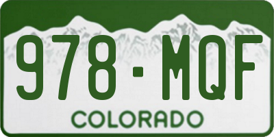 CO license plate 978MQF