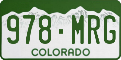 CO license plate 978MRG