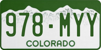 CO license plate 978MYY