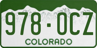 CO license plate 978OCZ