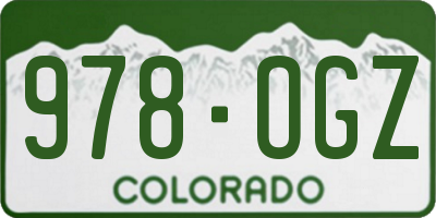CO license plate 978OGZ