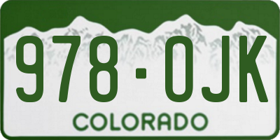 CO license plate 978OJK