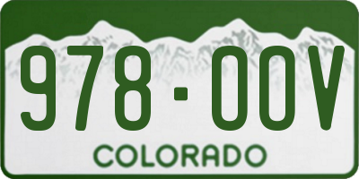 CO license plate 978OOV