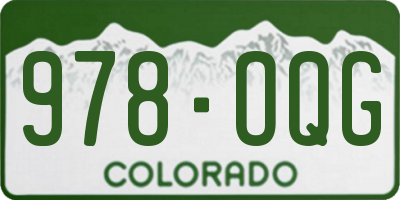 CO license plate 978OQG