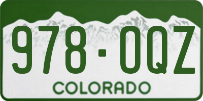 CO license plate 978OQZ