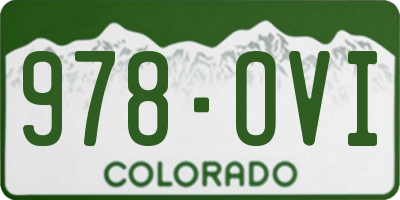 CO license plate 978OVI