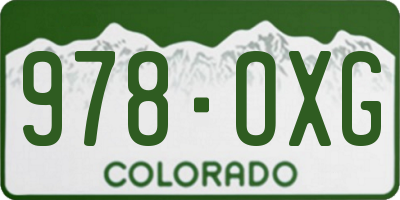 CO license plate 978OXG