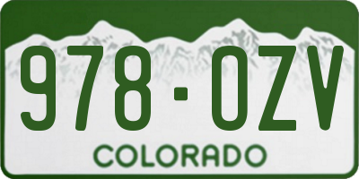 CO license plate 978OZV