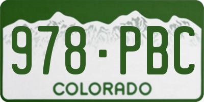 CO license plate 978PBC